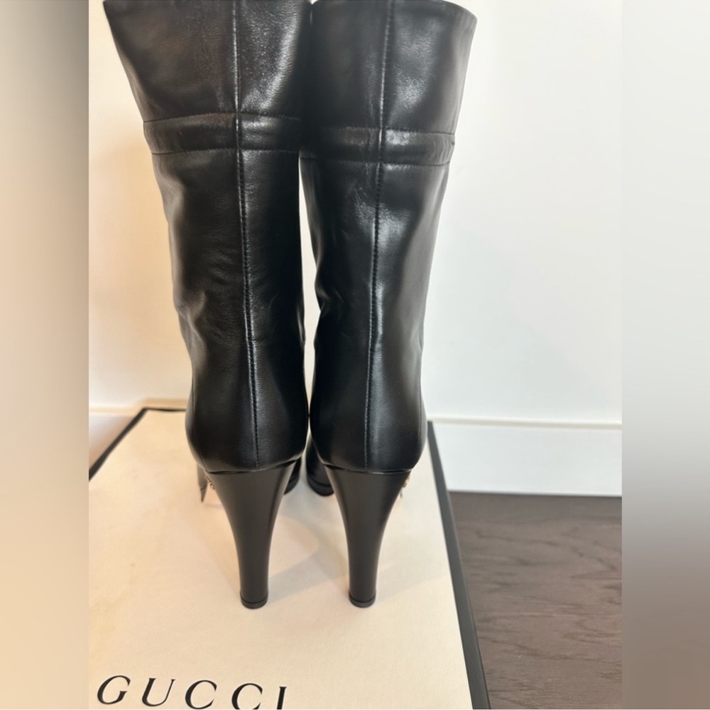 Gucci Black Leather Women's Boots - Picture 4 of 10